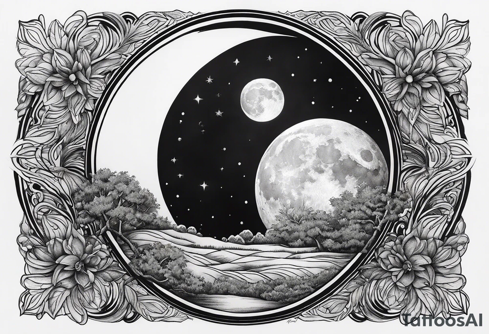 Just a moon tattoo idea