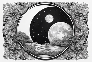 Just a moon tattoo idea