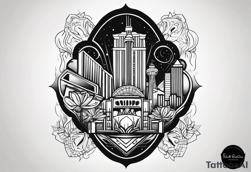 Las Vegas abstract tattoo idea