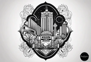 Las Vegas abstract tattoo idea