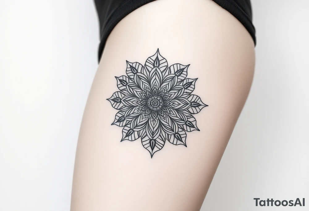 intricate mandala tattoo idea