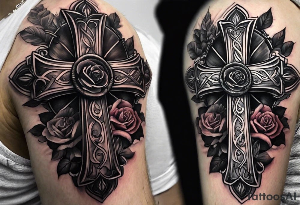 Cross that in the middle of it says “know your worth as well” and under it I would like my dads birthday the 30th of August 1966 and under that a rose and i would like it on my forearm tattoo idea