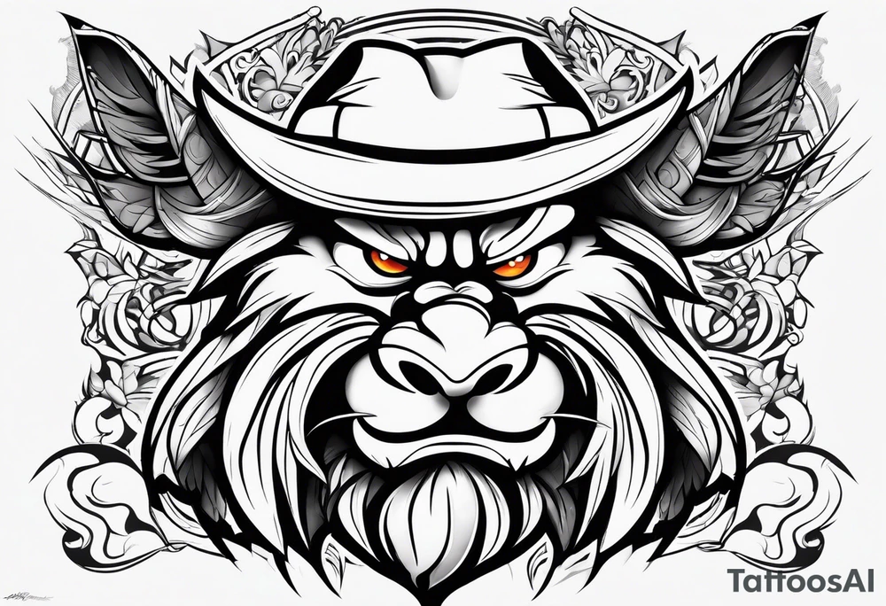 The looney tunes character taz tattoo idea