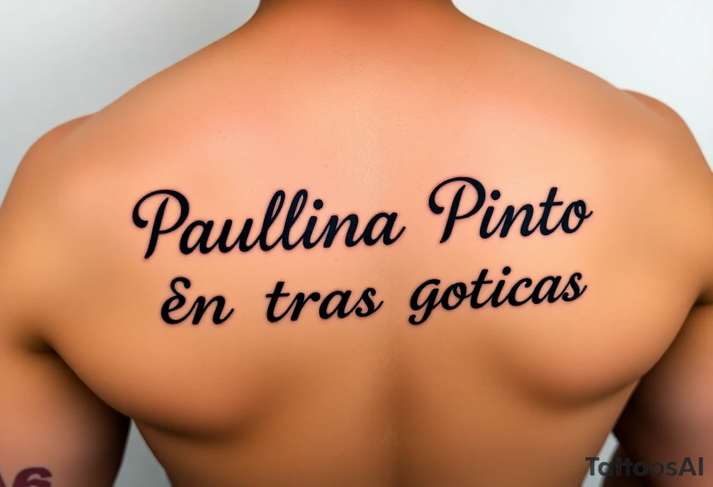 Paulina Pinto
En letras Goticas tattoo idea
