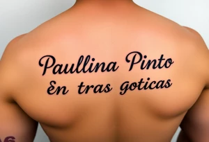 Paulina Pinto
En letras Goticas tattoo idea