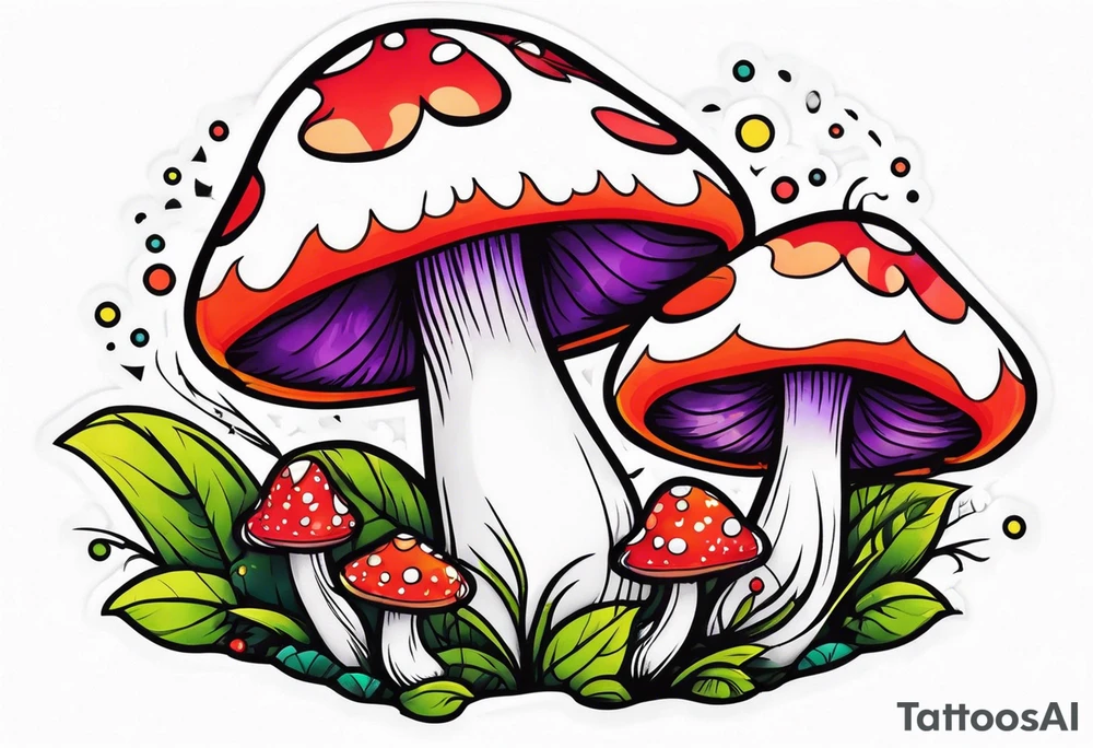 shroom tattoo tattoo idea
