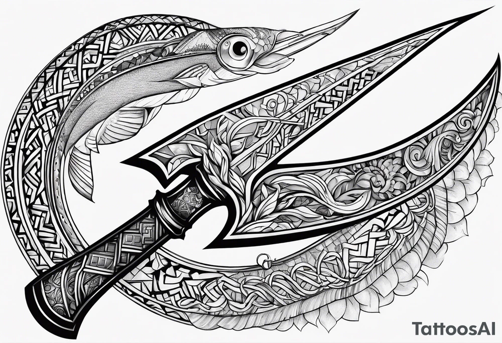 Scimitar tattoo idea