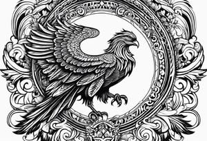 Phoenix mexican style tattoo idea