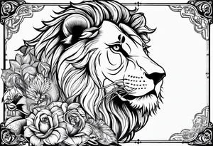 The name of my son Keano  with zodiac lion in mahori style tattoo idea
