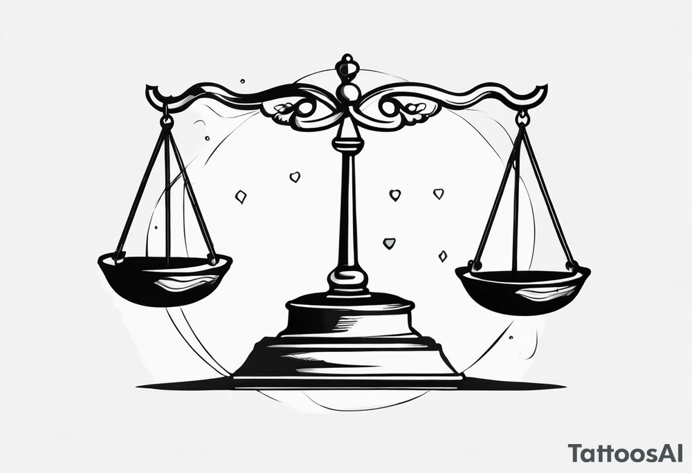 Tipping the scales tattoo idea