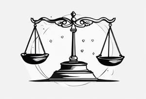 Tipping the scales tattoo idea