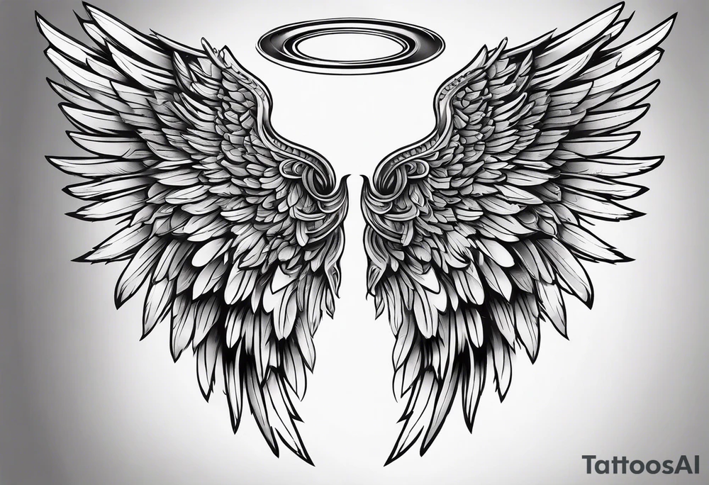 Angel wings tattoo idea