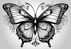 butterfly makes a heart tattoo idea
