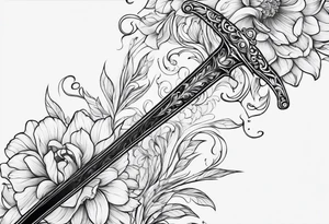 sword
fine line
gentle
thin lines


floral design tattoo idea