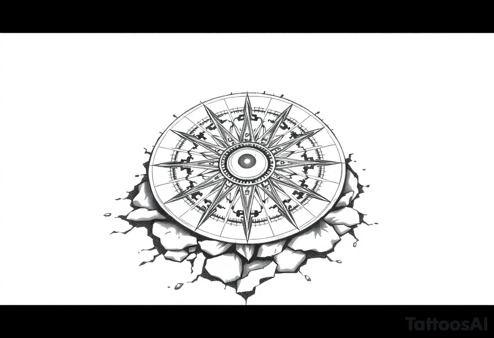 Sundial on the ground tattoo idea