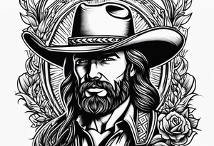 Country western cowboy saloon tattoo idea