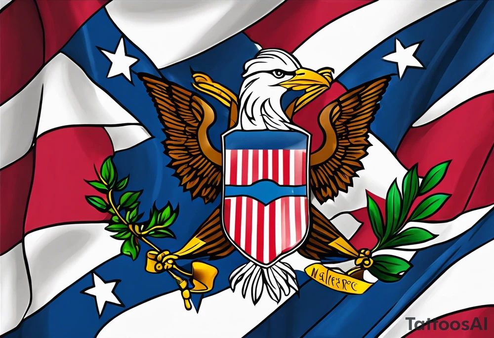 U.S. Virgin Island flag tattoo idea