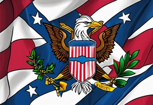 U.S. Virgin Island flag tattoo idea