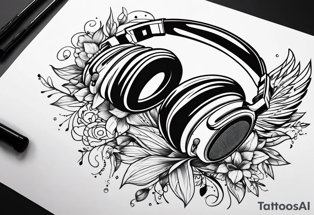 something with music tattoo idea