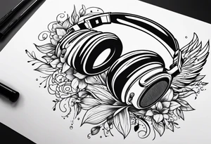 something with music tattoo idea