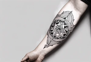 Long forearm wisdom tattoo idea