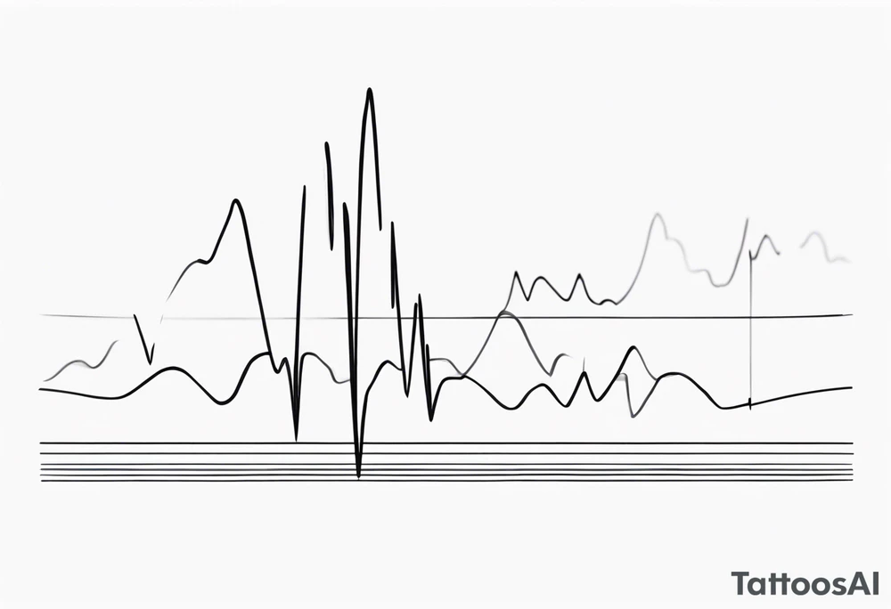 heartbeat waveform tattoo idea