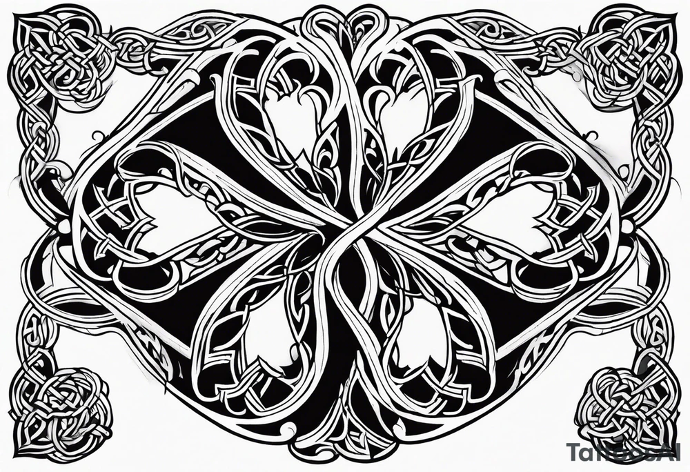 4 leaf clover celtic tattoo idea