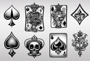 royal flush tattoo idea