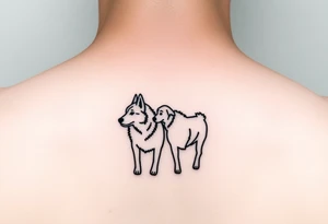 Sled dogs tattoo idea