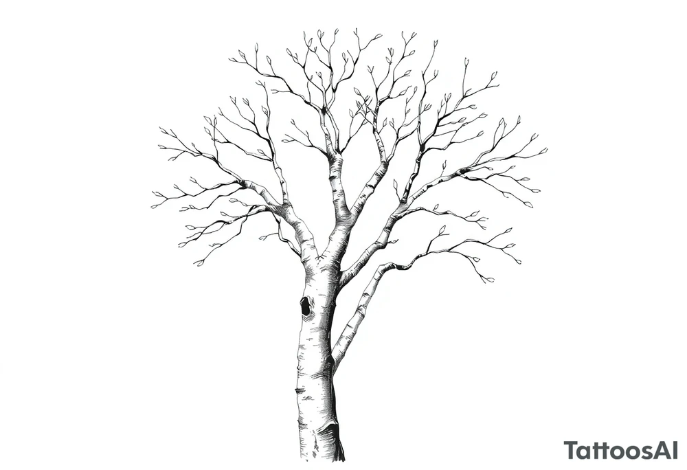 birch tree tattoo idea