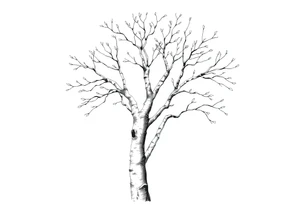 birch tree tattoo idea