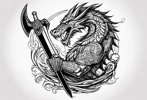 Valhalla  warrior soldier  Sword axe
 Dragon tattoo idea