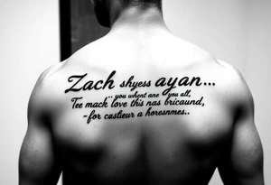 Zach Bryan quote tattoo idea