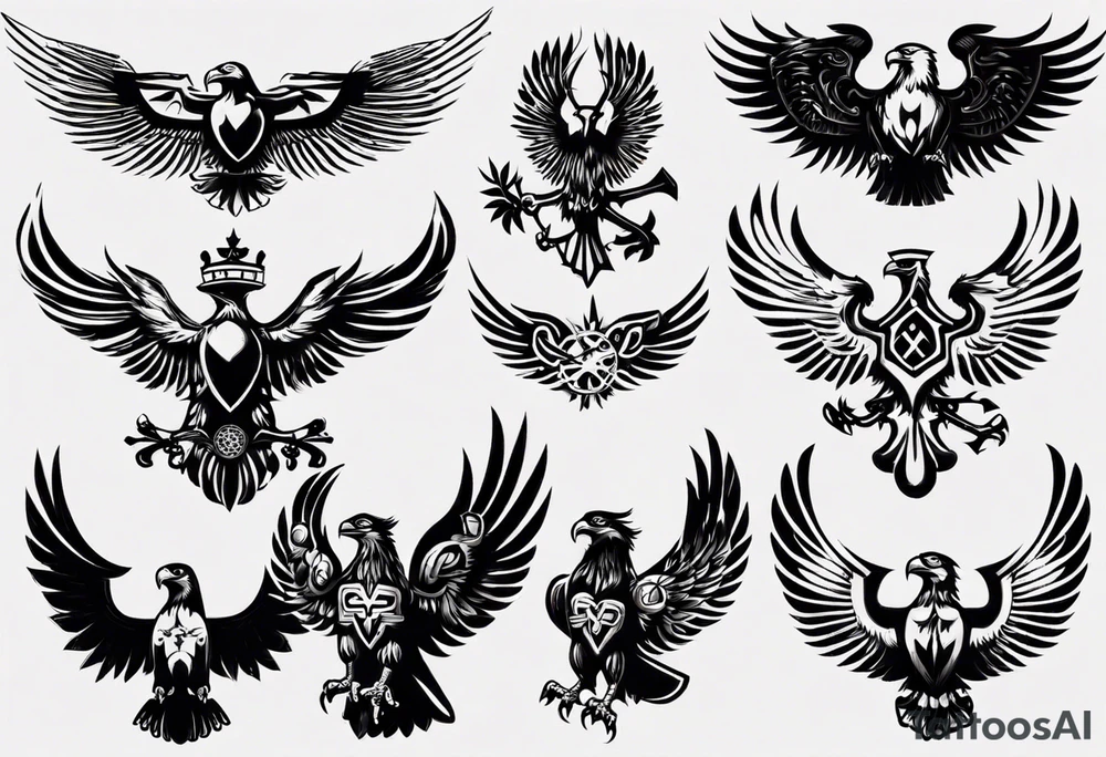 russian eagle tattoo idea