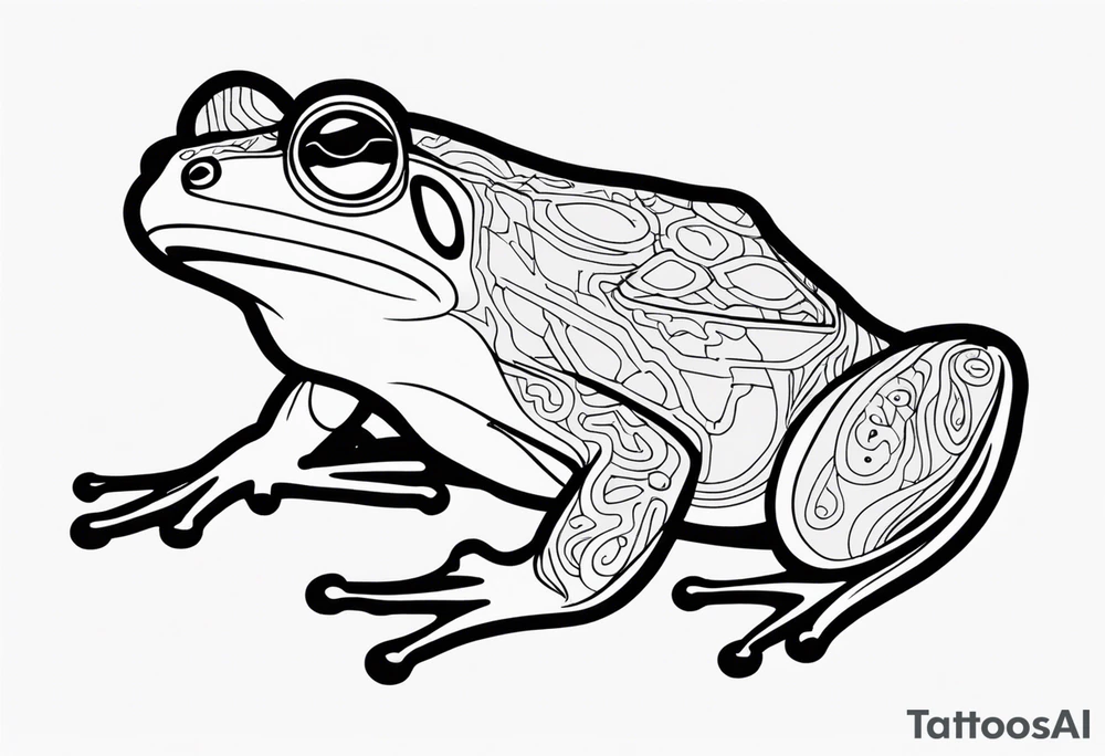 a psychedelic frog tattoo idea