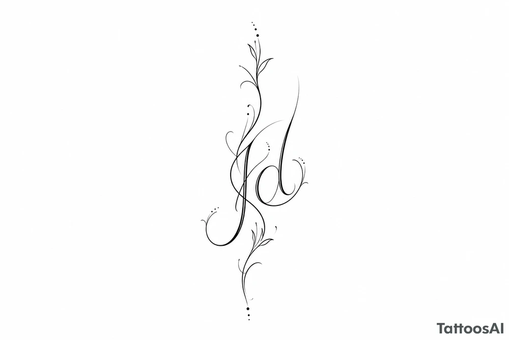 do a j and d but where u cannot see them easily
less details more minimalist tattoo idea