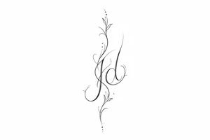 do a j and d but where u cannot see them easily
less details more minimalist tattoo idea