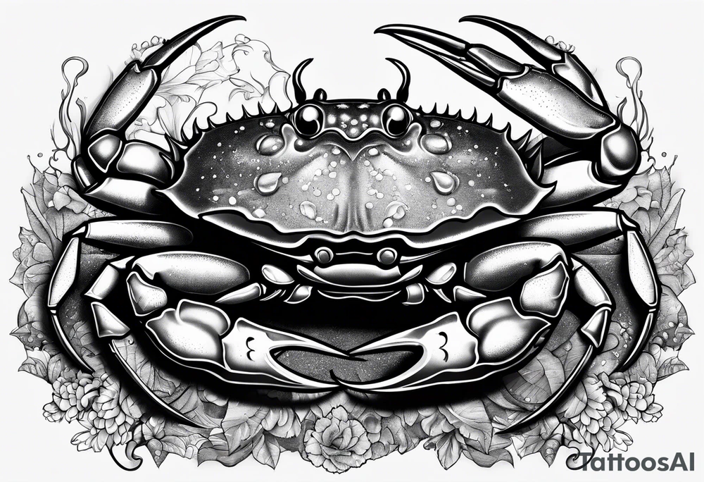 Crab con  69 nelle chele tattoo idea