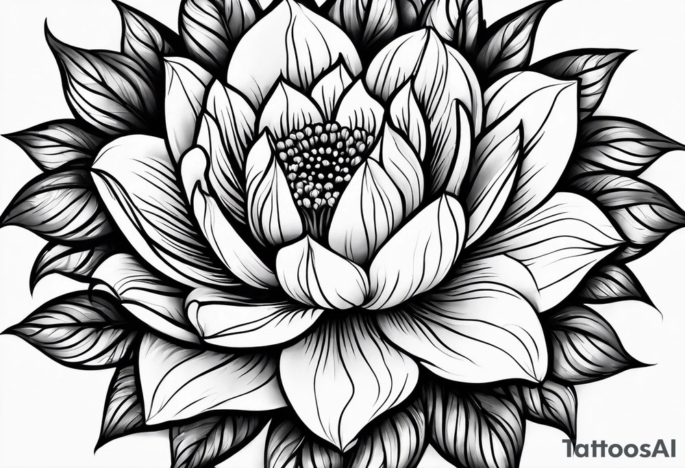 African Flame flower tattoo idea