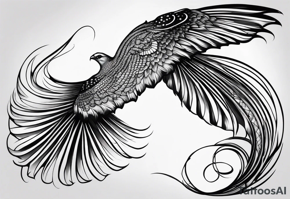 long flowing scaly

fan tail tattoo idea