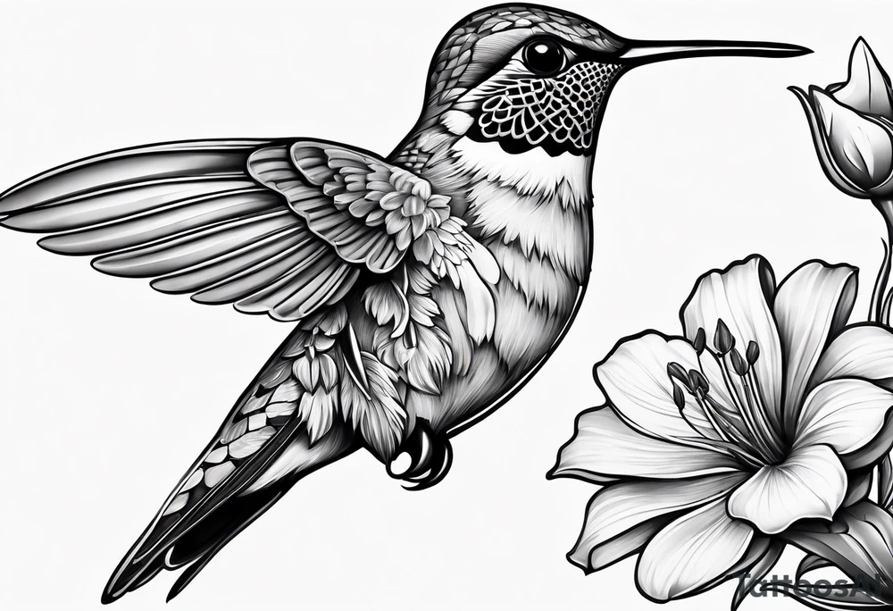 hummingbird tattoo idea