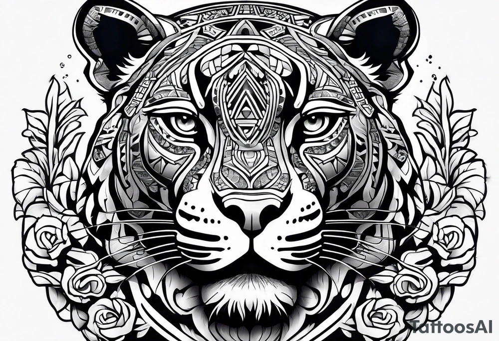 aztec black jaguar tattoo idea