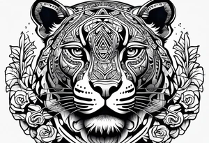 aztec black jaguar tattoo idea