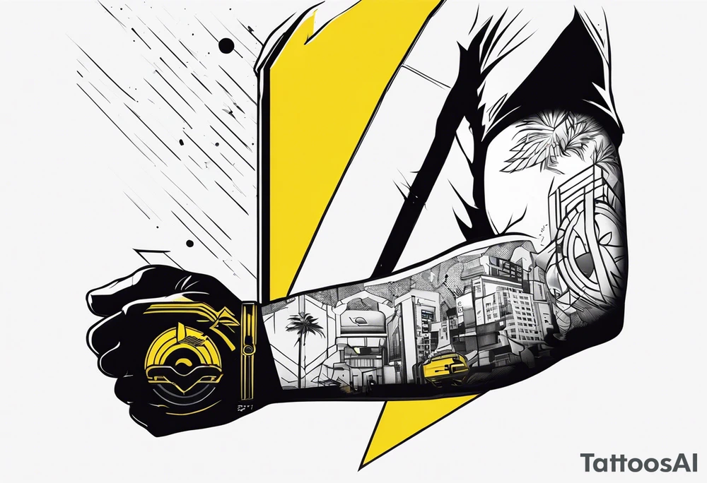 cyberpunk 2077, wrist tattoo, tattoo idea