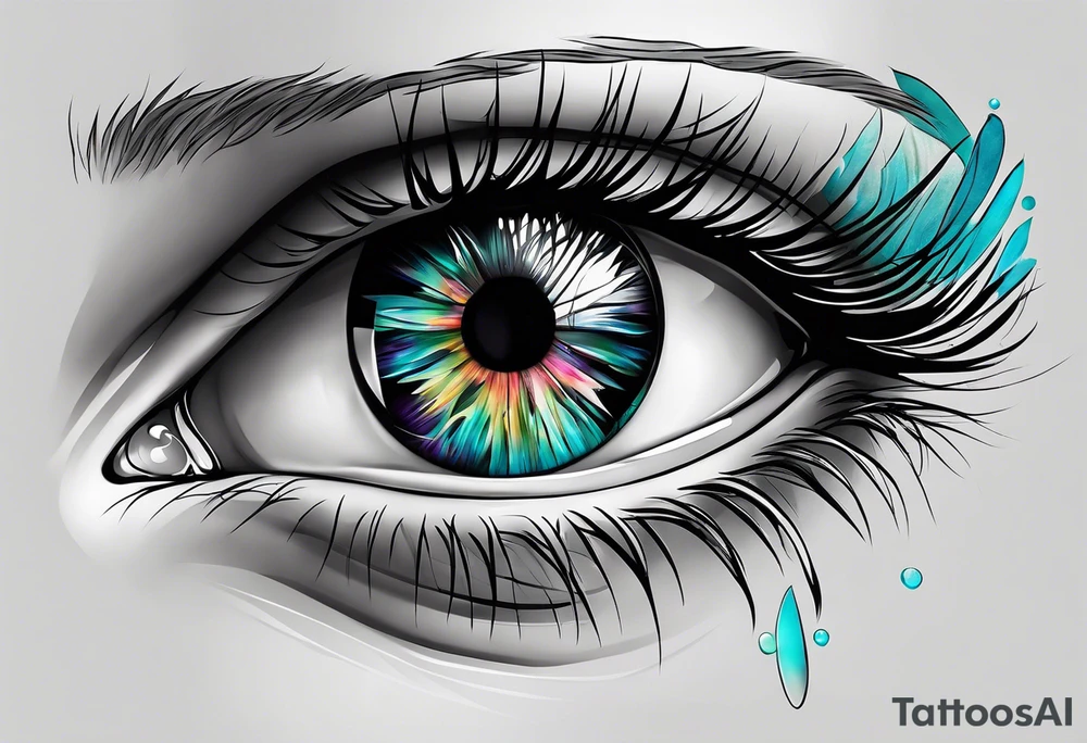 Open eye tattoo idea