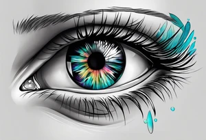 Open eye tattoo idea