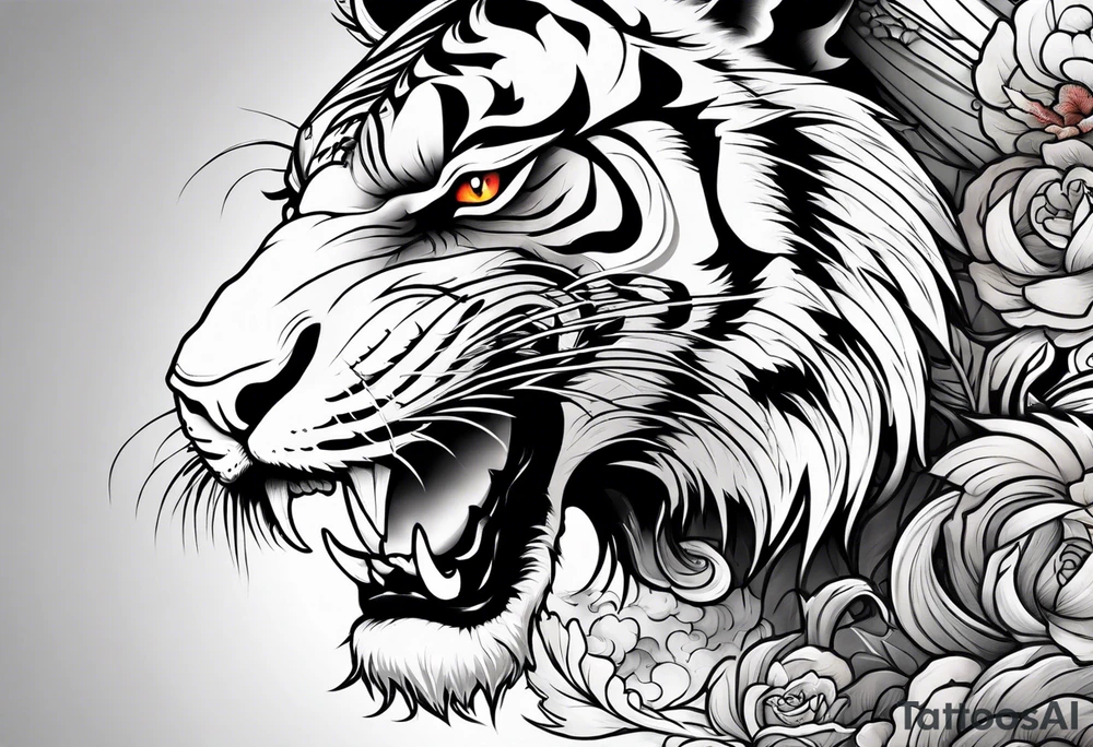 tiger and dragon tattoo idea