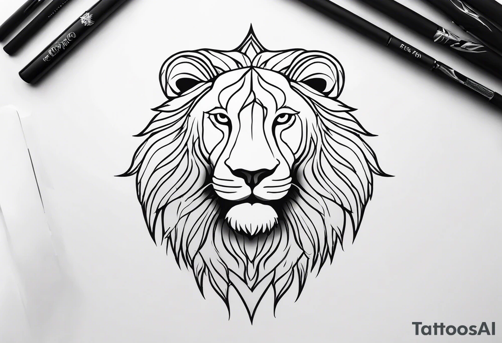 Faça um leão tattoo idea