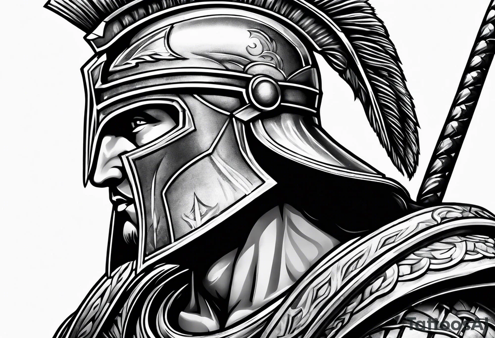 Spartan warrior tattoo idea