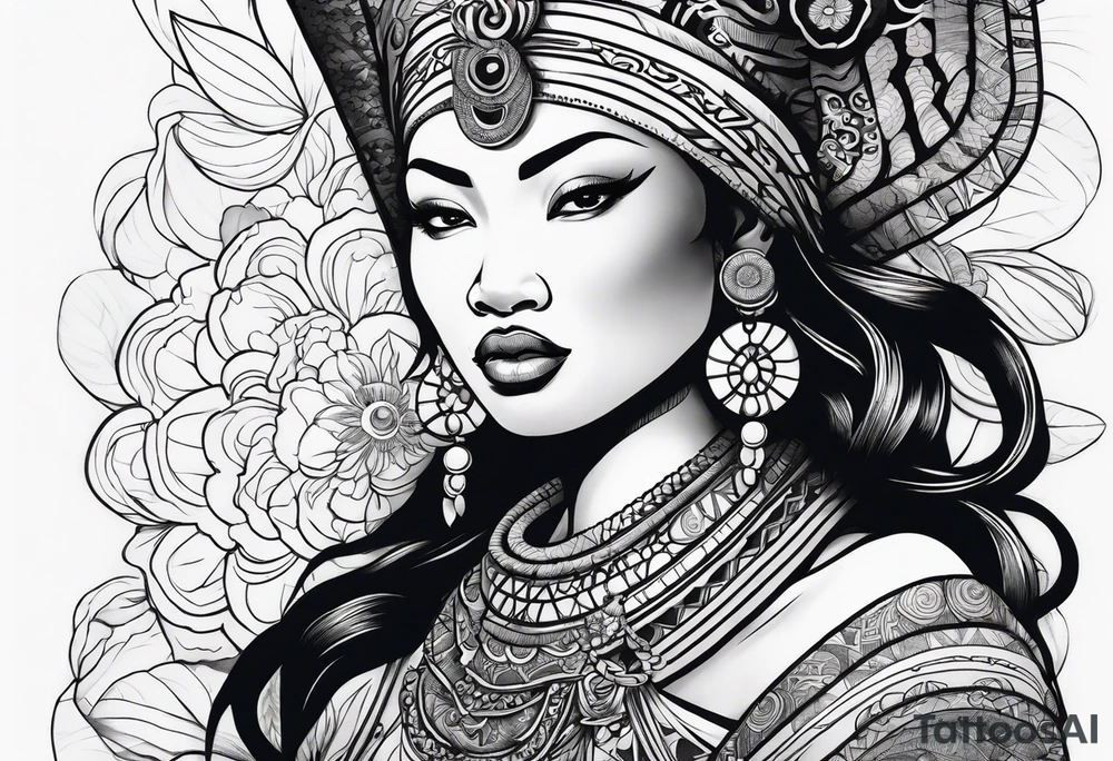 African goddess tattoo idea